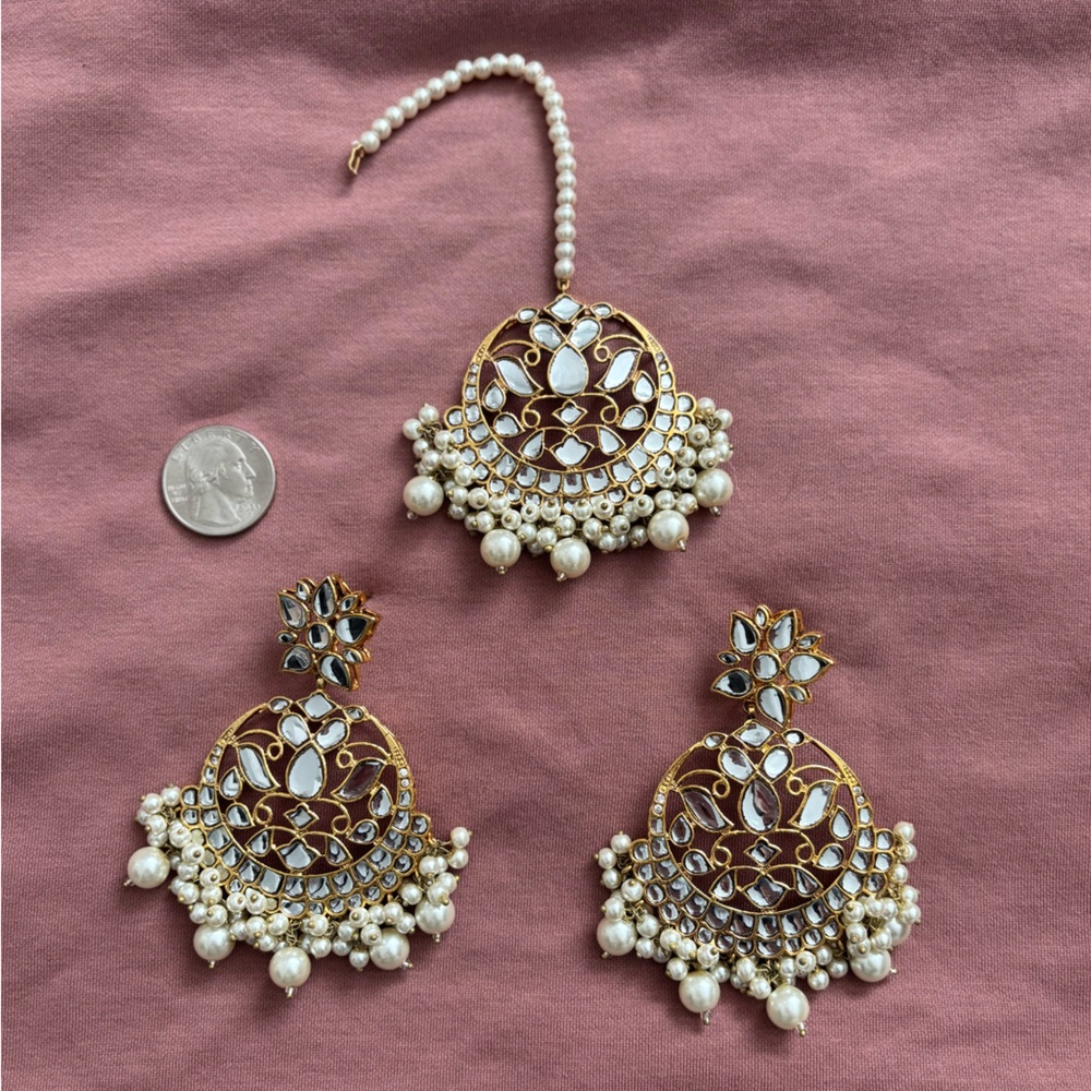 Pakistani/Indian Earrings + Tikka